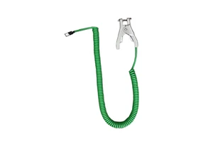 Atex Assembly Green Spiral Cables Clamp Anti-Static Wire Earth Grounding Ground Static Earthing Cable