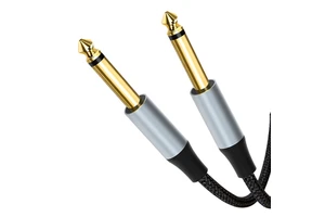 Professional Guitar Speaker Audio Adapter Cable 6.35mm Braided Shielding Gold Plated Nylon Jacket Instrument Aux Cable