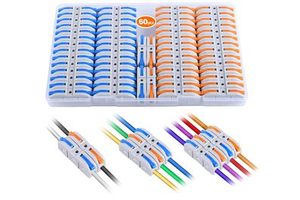 211 Lug Terminals CE 32A 400V 75 Ohms 60 Positions Universal Compact Aluminum Alloy 2-core Wiring Cable Connection Fast Splice
