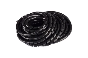 PE/Silicone Spiral Cable Sleeves Wire Loom Protection Black Electronic Wrap Tube All Sizes