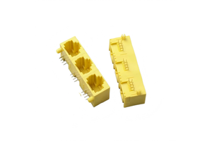 1*3 Port RJ45 Connector 8P8C Without LED Vertical DIP Multi-port RJ45 Ethernet Modular Jack for Network Switch PCB Board