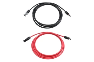 1-4 Meters Black/Red Power Solar Extension Cable 4.0mm2/12AWG with SOLAR DC Connector Used in Solar Panel System