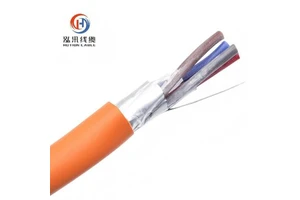 HOTION Premium CAT 3 Alarm Control Cable 4 Cores Vibrant 300/500V Silicone Rubber Insulation LSZH Orange Jacket 30mins Flame