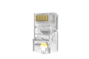 8p8c Cat5e Network Gold Plug Modular Type Unshielded Gold Plated Connector Rj45 Pass Through Connector Cat5 Connector