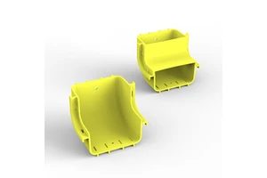 Yavuz Pano Aydinlatma YPC2410 ICB 100mm ABS Yellow Self-Extinguishing 70C Concave Fiber Optic Cable Tray System for Data