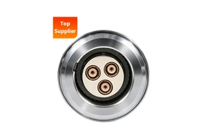 BEXKOM IP68 Hybrid Connector 3*coaxials. 25A EMC Shielded Brass Chrome -55~250°C For Subsea Underwater ROV Cable Assembly