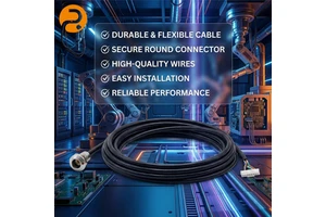 Custom M12 Panel Mount 2.54mm Pitch Adapter Connector Cable Assembly Shielded Aluminum Conductor PVC Insulation Wiring Harness 1