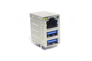 AK Electronics 3X1Port RJ45 With USB3.0 A Modular Connector Gold Plated Contacts Gigabit Ethernet Jack 2 Year Warranty