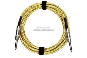 10ft 3 m Electric Guitar Cable Guitar Bass Keyboard Cable No. 24 with Noise Reduction Function Audio Musical Instrument Cable