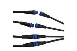 2 Pin Electric Waterproof Male Female Plugs & Sockets M15 Nylon IP68 Waterproof Cable Connector