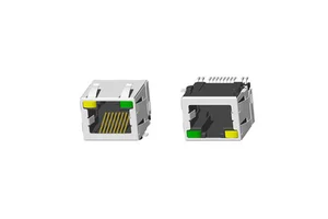 Wurth Elektronik 634008137521 Modular Jack 8P8C Tab RJ45 Type Horizontal Shielded SMT with LED EMI Panel Ethernet Connectors