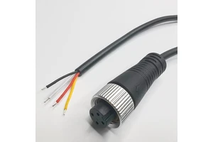 OEM ODM Custom M12 Connector 4 Pin a Code Female Aviation Waterproof Cable Assembly Vehicle Extension Wire Harness
