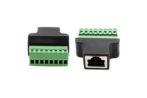 RJ45 Female to Screw Terminal 8 Pin Connector Ethernet Cable Computer Related Connection and Connectors