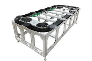 Custom Made Rectangular Circular Guide Rail Conveyor Equipped with Dust Cover for Automated Assembly Lines