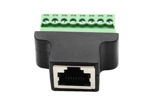 Computer Related Connection and Connectors RJ45 Female to Screw Terminal 8 Pin Connector Ethernet Cable Extender Adapter