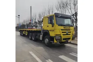 Custom 3 Axles 4 Axles 40ft 48ft 53ft 60ft Container Flat Bed Flatbed Semi Trailer For Rwanda