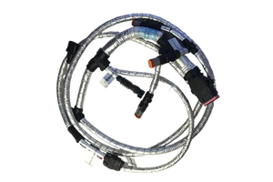 High-Temperature Shielded Copper Core Automotive Engine Wiring Harness with Multi-Connectors IP67 Rated PVC Insulation