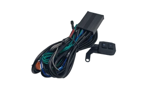 Motorcycle Spotlight Control Wiring Harness Kit With Wired Switch Car Spotlight Controller With Flash Overtaking Lights