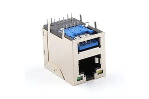 RJ45 Jack With USB 3.0 Type A Connector USB RJ45 Jack Combo Connector