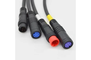 Customizable IP67 Waterproof Electric Bike Controller Cables 2A Rated Male Female Extension Cable 2-6Pin Ebike Motorcycles