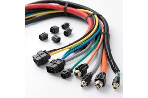 Industrial Wiring Harness with Adapter Connectors PVC Jacket Copper Core for PLC Cabinet Use