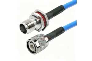 Factory 50ohm TNC Male to Female Bulkhead Nut Jack RF RG402 RG405 .141 .086 RF Semiflex Semi Flexible Coax Coaxial Pigtail Cable