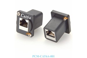 RJ45 D Type Cat6a Ethernet Panel Mount Right Angle Straight Wall square Chassis Socket Audio Waterproof Connector XLR Computer