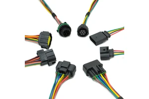 MingXin Customizable Length 10-Pin Connector Wire Harness 24V 18AWG Shielded Braided OEM Service