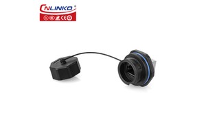 Cnlinko YT RJ45 Female Socket Plastic IP68 Waterproof Panel Mount Connector For Industrial Ethernet And Outdoor Network Device