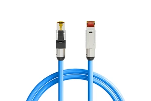 Linkwylan Cat 6A Pre-Assembled Connection Cable 23AWG Pre-Terminated With Toolless Field Connectors Premium Hi-Speed 10GBit