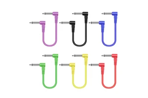 Double-Ended Metal & Plastic Guitar/Bass Effects Audio Cable
