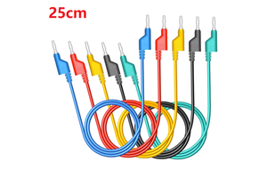 Five Color 25cm 18AWG Speaker Cable Wire Connector Stackable 4mm Banana Plug Cable