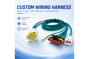 Weisheng IATF16949 Certified 5P 9P Custom Electronic Waterproof PBT Wiring Harness IP67 DJ7026-2-11/21