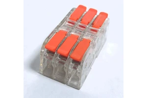 Mini Universal 4P 4 Way Conductor Wiring Push in Quick Wire Connector Lever Splice Electrical Cable Connector