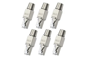 ZOERAX Zinc Alloy Shielded Toolless Cat6A STP RJ45 Modular Plug 10Gbps