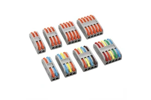 Mini Fast Wire Cable Connectors Universal Compact Battery Conductor Spring Splicing Wiring 32A 450V Female Push-in PCB Terminal
