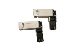 Baymrs 4Pin 90° Waterproof Metal Network Cable Male Rj45 Connector Factory Shipped Ethernet Connectors