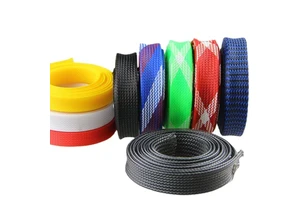 Solar Panel Cable Protection PET Expandable Braided Mesh Sleeve for Outdoor Photovoltaic System & Renewable Energy Wiring