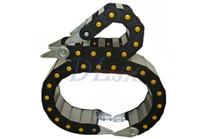 Cable Hose Carriers for CNC Machine Tools Enclosed for Flexible Energy Chain Nylon66 Black Wear Resistant Cable