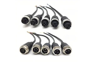 Custom M8 Cable Male Female Plug Connector 3 -17 Pin Sensor Outdoor Light Led Waterproof Aviation Wire Harness