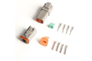 4 Pin Way Deutsch DT Connector Size 16 Solid Contacts Waterproof Electrical Wire Connector With Seal Plug For Truck Marine Gray