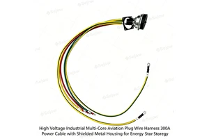 High Voltage Industrial Multi-Core Aviation Plug Wire Harness 300A Power Cable With Shielded Metal Housing For Energy Storage
