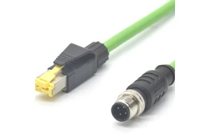 Industrial Ethernet SDR D-NET Connector Cat5e Shielded Profinet ProfiBus Cable M12 D Code 4P to RJ45 Cable Profinet Cable