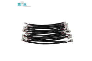 PH 2.0mm 3Pin Shielded Wire Harness UL2547 26AWG Female to Female 155mm Jumper With Spiral Shield for Anti-Interference Signal