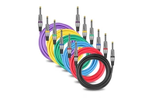 Xput Bulk Gold Plated High End 6.35MM Male to Male Mono Metal Cable Audio Guitar Cable