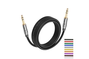 Factory OEM Professional Electric Guitar Cable Jack 1/4 Inch Trs Instrument Patch Cable Stereo 6.35mm Audio Jack to Jack Cable