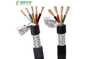 4/5-core 14/12AWG Shielded Cable Anti-interference 20AWG 18AWG Pure Copper RVVP Shielded Wire Control Cable 1 Meter signal Wire