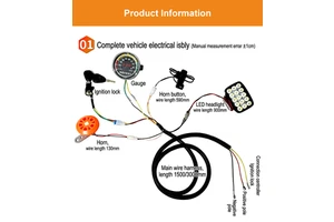 1.5M 3M Wire Harness Durable Professional Shielded Brushless BLDC Motor Wire Harness for 48V Assembly for Drone