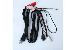 Premium Pure Copper 14 / 16 / 18 Awg Wires 2 Leg Off Road Car Led Light Wiring Harness with Switch Waterproof Connector