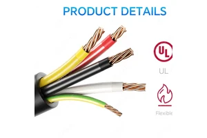 JZD UL1277 4/3AWG+6/1AWG Stranded Sun Res TC-ER Copper Electrical Building Wire PVC Jacket 90 Wet/Dry Wiring Electric Cable 600V